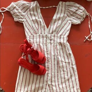 F21 Striped linen dress
